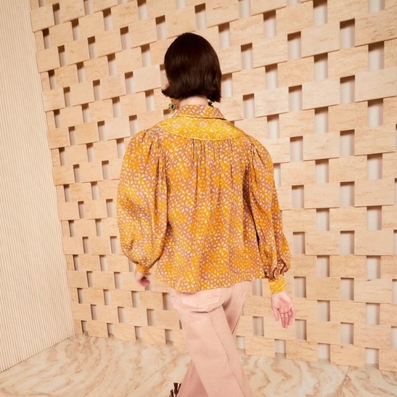Ulla Johnson Citrine Aninda Silk Blouse - Picture 2 of 7